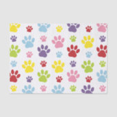 Kleurrijke poten, Paw Pattern, Dog Paws, Paw Print Tissuepapier (Voorkant)