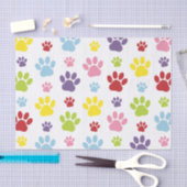 Kleurrijke poten, Paw Pattern, Dog Paws, Paw Print Tissuepapier (Craft)
