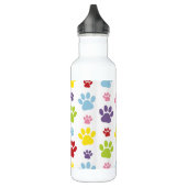 Kleurrijke poten, Paw Pattern, Dog Paws, Paw Print Waterfles (Links)