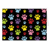 Kleurrijke poten, Paw Pattern, Paw Prints, Dog Paw (Voorkant Horizontaal)