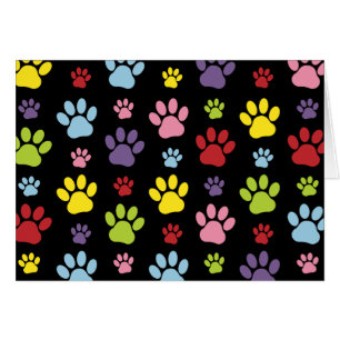 Kleurrijke poten, Paw Pattern, Paw Prints, Dog Paw