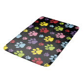 Kleurrijke poten, Paw Pattern, Paw Prints, Dog Paw Badmat (Gekanteld)