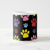 Kleurrijke poten, Paw Pattern, Paw Prints, Dog Paw Extra Grote Beker (Voorkant)