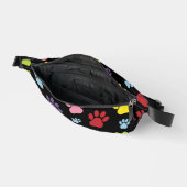 Kleurrijke poten, Paw Pattern, Paw Prints, Dog Paw Heuptasje (Open)