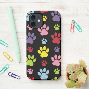 Kleurrijke poten, Paw Pattern, Paw Prints, Dog Paw iPhone 12 Hoesje
