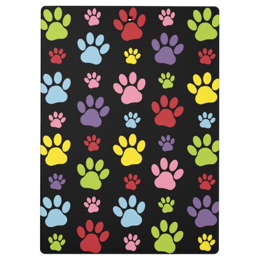 Kleurrijke poten, Paw Pattern, Paw Prints, Dog Paw Klembord (Achterkant)