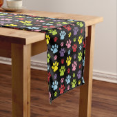 Kleurrijke poten, Paw Pattern, Paw Prints, Dog Paw Medium Tafelloper (Voorbeeld)