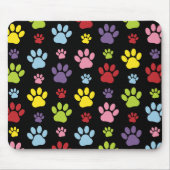 Kleurrijke poten, Paw Pattern, Paw Prints, Dog Paw Muismat (Voorkant)