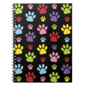 Kleurrijke poten, Paw Pattern, Paw Prints, Dog Paw Notitieboek (Voorkant)