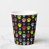 Kleurrijke poten, Paw Pattern, Paw Prints, Dog Paw Papieren Bekers (Voorkant)