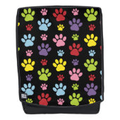 Kleurrijke poten, Paw Pattern, Paw Prints, Dog Paw Rugtassen (Voorkant)