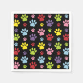 Kleurrijke poten, Paw Pattern, Paw Prints, Dog Paw Servet (Voorkant)