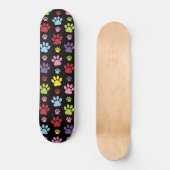 Kleurrijke poten, Paw Pattern, Paw Prints, Dog Paw Skateboard (Voorkant)