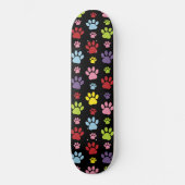 Kleurrijke poten, Paw Pattern, Paw Prints, Dog Paw Skateboard (Voorkant)