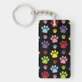 Kleurrijke poten, Paw Pattern, Paw Prints, Dog Paw Sleutelhanger (Voorkant)