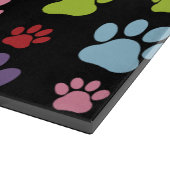 Kleurrijke poten, Paw Pattern, Paw Prints, Dog Paw Snijplank (Hoek)