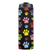 Kleurrijke poten, Paw Pattern, Paw Prints, Dog Paw Thermosbeker (Voorkant)