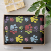 Kleurrijke poten, Paw Pattern, Paw Prints, Dog Paw Tissuepapier (Geschenk)