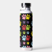 Kleurrijke poten, Paw Pattern, Paw Prints, Dog Paw Waterfles (Rechts)