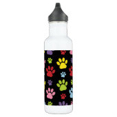 Kleurrijke poten, Paw Pattern, Paw Prints, Dog Paw Waterfles (Rechts)