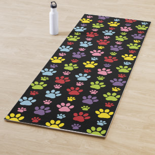 Kleurrijke poten, Paw Pattern, Paw Prints, Dog Paw Yogamat
