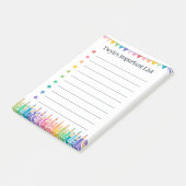 Kleurrijke potloden en sterren Belangrijke lijst o Post-it® Notes (Schuin)