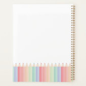 Kleurrijke potloden Gepersonaliseerde Leraar Jaar  Planner (Achterkant)