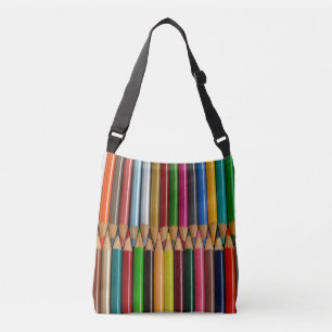 Kleurrijke potloodkreeften crossbody tas