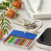 Kleurrijke potloodkreeften sleutelhanger (Voorkant Rechts)