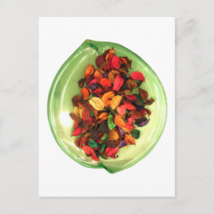 Kleurrijke potpourri: een geur-stationair display briefkaart