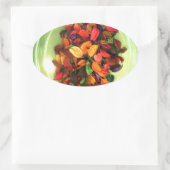 Kleurrijke potpourri: een geur-stationair display ovale sticker (Tas)