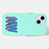 Kleurrijke Preppy Initiaal naam Case-Mate iPhone Case (Achterkant (horizontaal))