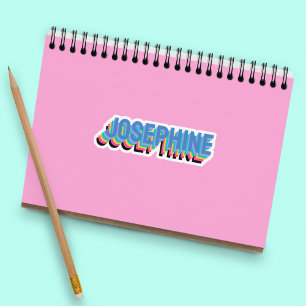 Kleurrijke Preppy Teen Girls Naam Sticker