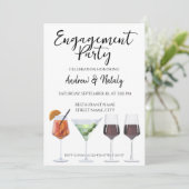 Kleurrijke pret cocktails kaart (Staand voorkant)