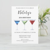 Kleurrijke pret cocktails kaart (Staand voorkant)