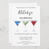 Kleurrijke pret cocktails kaart (Voorkant / Achterkant)