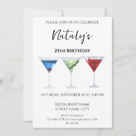 Kleurrijke pret cocktails kaart