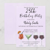 Kleurrijke pret cocktails kaart (Voorkant / Achterkant)