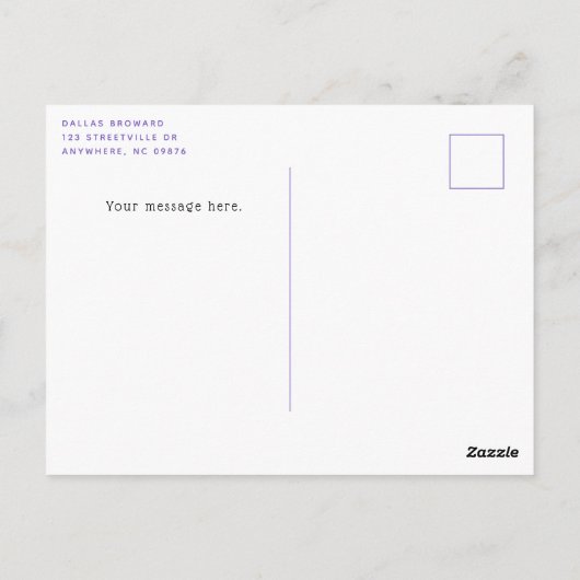 Kleurrijke Pret Handgeschreven Bedankkaart Briefkaart (Achterkant)