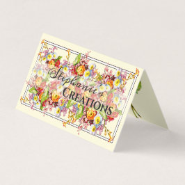 Kleurrijke primroses Cute Floral Spring Personaliz Visitekaartjes