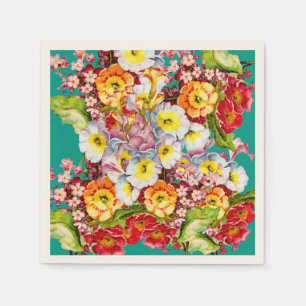 Kleurrijke  primroses Floral Spring Pattern Servet