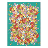 Kleurrijke  primroses Floral Spring Pattern Tafelkleed (Voorkant)