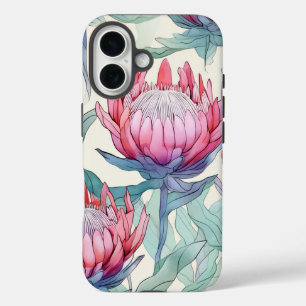 Kleurrijke Protea Apple iPhone 16 Stoer Hoesje