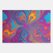 Kleurrijke Psychedelia Art Wrapping Paper Sheets (Voorkant)