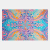 Kleurrijke Psychedelia Art Wrapping Paper Sheets (Voorkant 2)