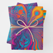 Kleurrijke Psychedelia Art Wrapping Paper Sheets
