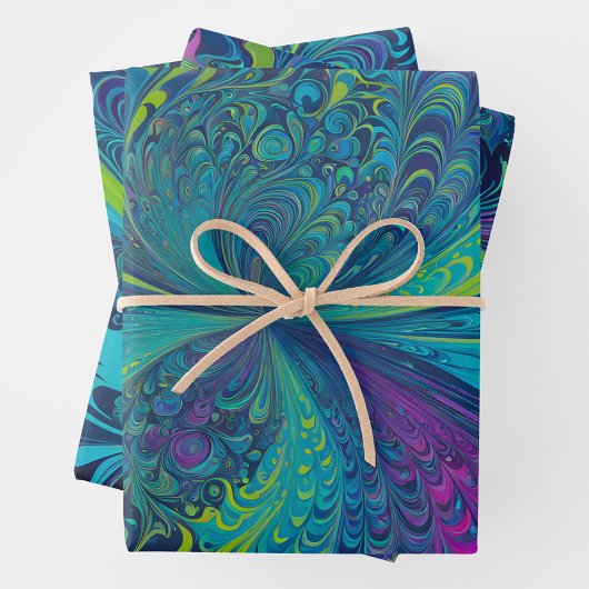 Kleurrijke Psychedelia Art Wrapping Paper Sheets