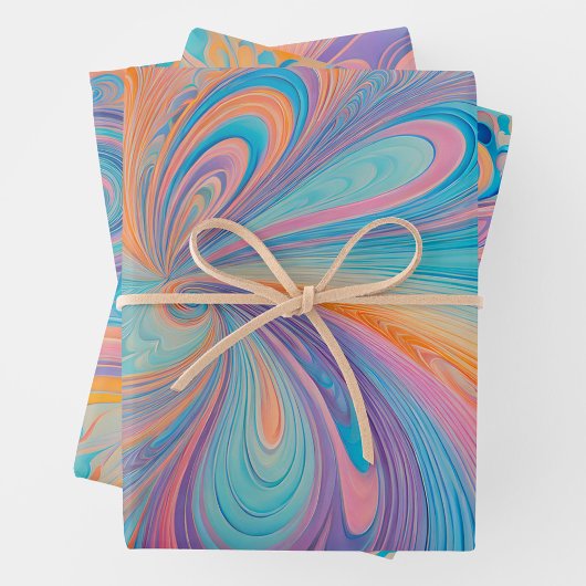 Kleurrijke Psychedelia Art Wrapping Paper Sheets