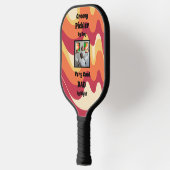 Kleurrijke Psychedelic "Cool Dad" Foto Pickleball Paddle (Links)