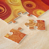 Kleurrijke psychedelische Abstracte kunst Legpuzzel (Zijkant)